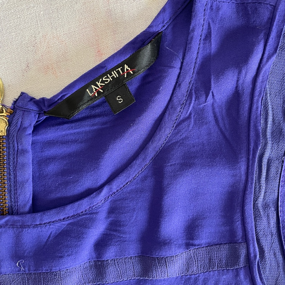 Blue cut sleeves Top - Picture 7 of 7